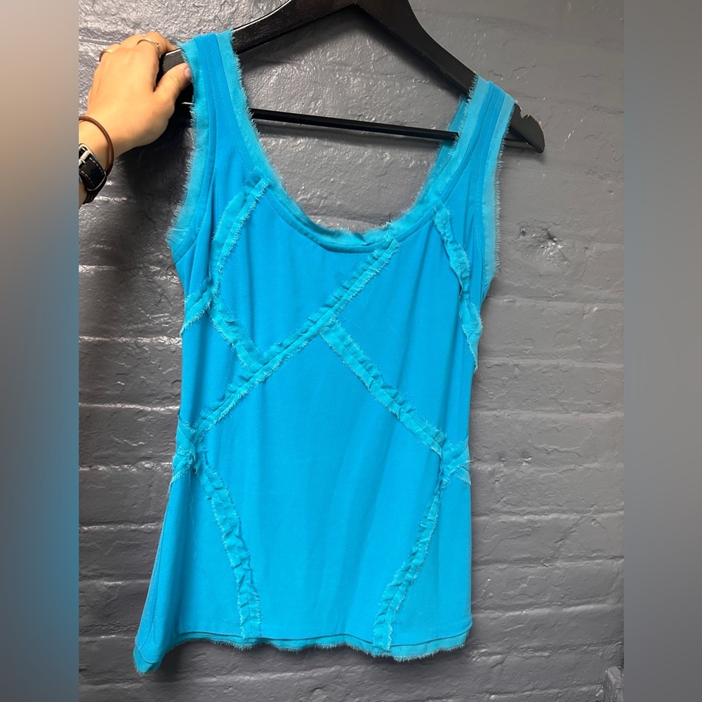 Turquoise blue tank top